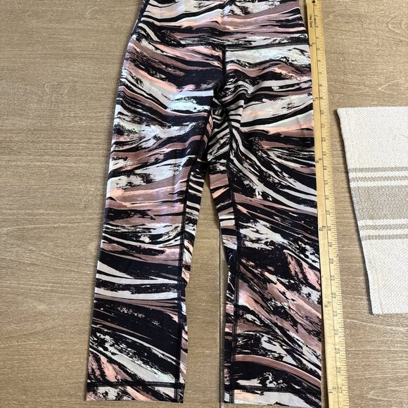 Lululemon Wunder Under HR Tight 25” Luxtreme SPLS Pink Black LW5BSNS Size 6 - Picture 2 of 5